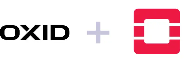OXID eShop-Logo kombiniert mit OpenStack-Logo, symbolisiert Integration oder Hosting von OXID eShop in einer OpenStack-Cloud-Umgebung.