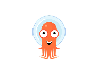 Argo CD logo: An orange, smiling octopus with big eyes in a light blue diving helmet, symbolizing Continuous Delivery and GitOps in Kubernetes environments.